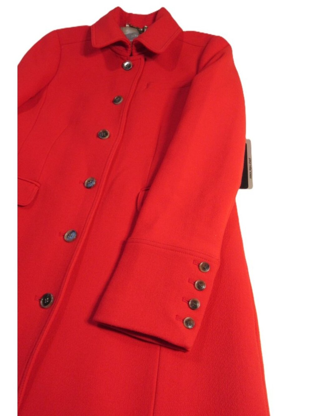 NWT J.Crew Double-cloth Metro Lady Day Coat in Bright Cerise Wool Thinsulate 12T - Picture 6 of 9